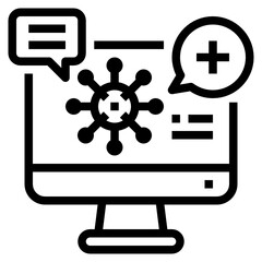 Fototapeta premium Health Education outline icon