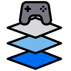 Rating color line style icon