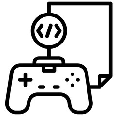Gift outline style icon