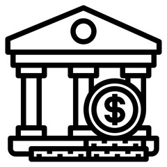 banking line icon