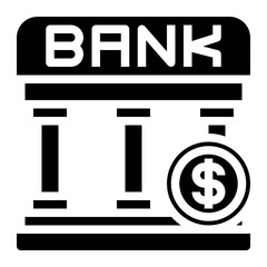 banking glyph icon