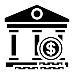 banking glyph icon