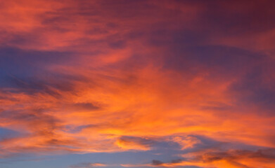 Naklejka na ściany i meble sunset in the sky evening 