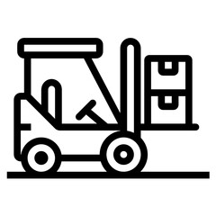 forklift line icon