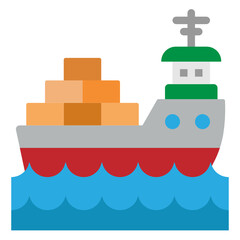 ship flat icon