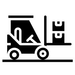 forklift glyph icon