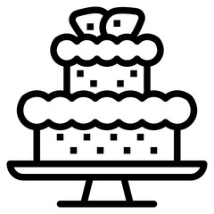 cake line icon