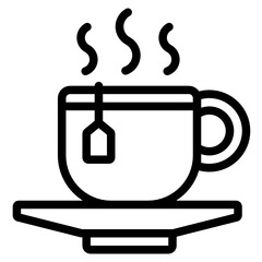 tea line icon