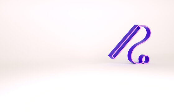 Purple Pet cat toy icon isolated on white background. Minimalism concept. 3d illustration 3D render