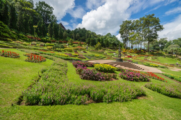 Mae Fah Luang flower garden at doi tung,Chiang Rai Province, Thailand.