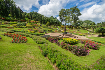 Mae Fah Luang flower garden at doi tung,Chiang Rai Province, Thailand.