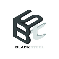 A Cube Logo In Black And Gray Suitable For Any Type Of Company
