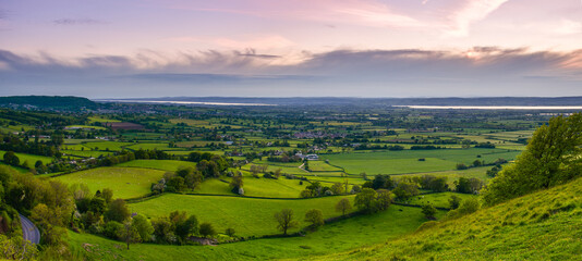 Fototapeta premium Coaley Peak at Sunset, Gloucestershire 