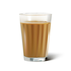 Realistic Indian Traditional Tea Glass 