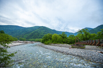 長野県　新緑の上高地　
