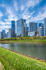 Fototapeta premium Scenery of CBD building in Qianhai, Shenzhen, China