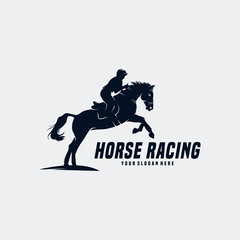 Racing Horse Logo Vector Template