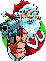 santa claus with gun
