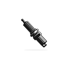 vintage spark plug logo design in white background,monochrome,template vector