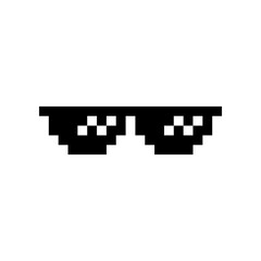 Boss glasses meme vector illustration. Thug life design.