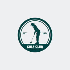 golf sport logo template design