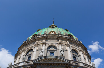 Frederiks Church in the historic center of Copenhagen, Denmark.