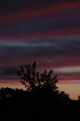 Midsummer sunset sky