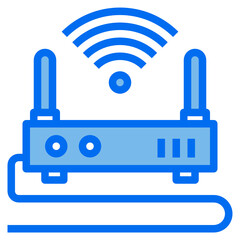 wifi blue line icon