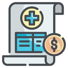 Fototapeta premium bill line icon