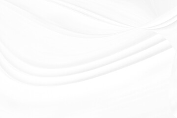 Clean soft white fabric woven abstract smooth curve shape decorative fashion textile background
