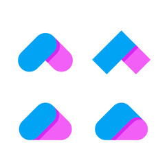 Letter a modern abstract logo design template.
