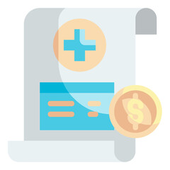 Fototapeta premium bill flat icon