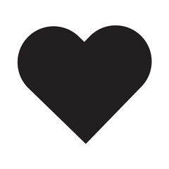 black heart icon symbol on white vector background