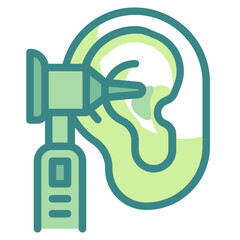 otoscopy blue line icon