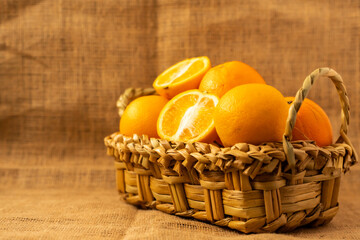 naranjas jugosas, sano y nutritivo