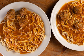 Traditional italian food. Spaghetti.
