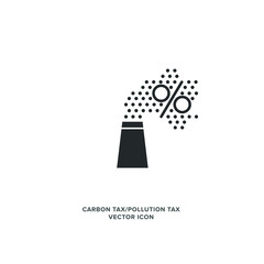 Carbon Pricing, Ecology Tax, or Pollution Tax Vector Icon.