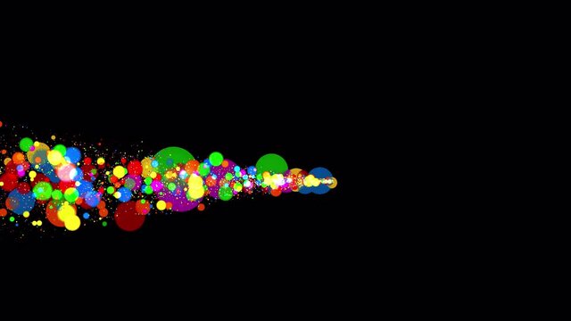 LGBT rainbow particle. Color iridescent multi-colored colorful particles. LGBTQI, Pride Event, LGBT Pride Month, Gay Pride Symbol. 4 version animation with alpha