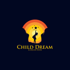 Colorful Child Dream Logo Design Template