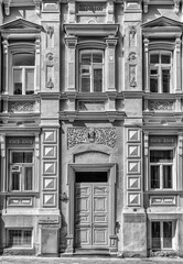 Vilnius black and white facade