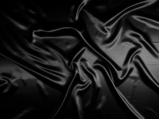 Black cloth texture background