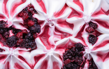 Frozen Yoghurt flavour gelato - full frame detail. Close up of white surface texture of Yoghurt Ice...