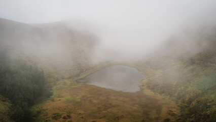 The landscape of Sao Miguel Island in the Azores