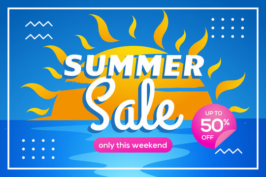 Summer sale banner discount offer