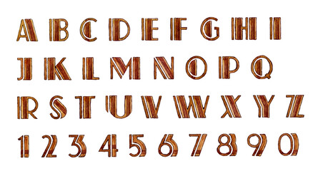 Alphabet ABC vintage Art Deco personal your exclusive special fonts watercolor vector