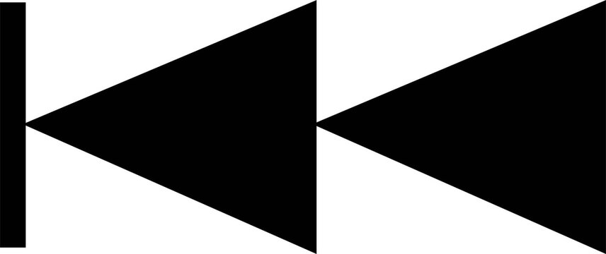 recommend clip art: Vector illustration of silhouette or rewind icon