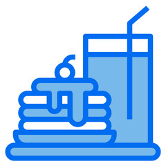 pancacks blue line icon