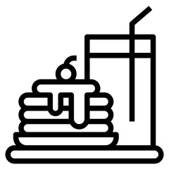 pancacks line icon