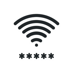 wifi password icon design vector