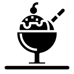 Obraz premium ice cream glyph icon